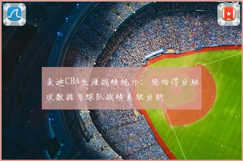 麦迪CBA生涯战绩统计：场均得分助攻数据与球队战绩关联分析