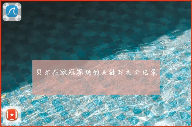 贝尔在欧冠赛场的关键时刻全记录