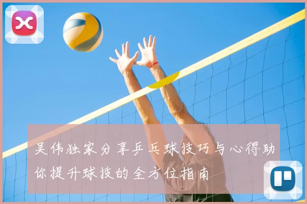 吴伟独家分享乒乓球技巧与心得助你提升球技的全方位指南