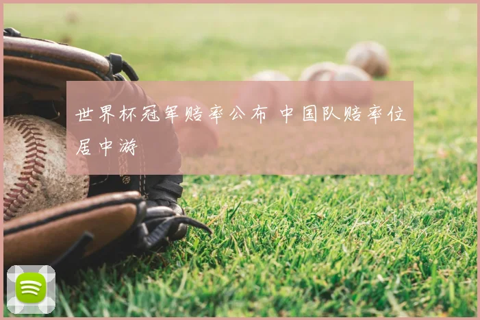 世界杯冠军赔率公布 中国队赔率位居中游